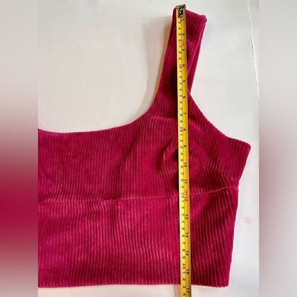 Maeve Buckle Crop Top XL Corduroy Raspberry NWT - Picture 4 of 8